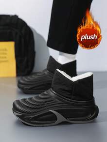 男士镂空凉鞋，夏季新款闭趾拖鞋，厚底防滑防臭透气休闲运动凉鞋，适合学生、校园、休闲、钓鱼、驾驶、海滩、水上活动等场合，轻便柔软舒适，一脚蹬设计 - 黑色 - 查看 6