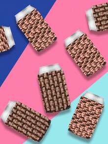 1pc Custom Face Photo Can Cooler Sleeve Personalized Drink Sleeve With Name Customizable Can Holder Funny Face Picture Design Reusable Neoprene Can Cover For Soda Beer Water Bottle Summer Outdoor Party Gift Creative Face Print Sleeve Five Colors Available Lightweight Insulated Beverage Cooler Perfect For Friends - Multicolor - View 4