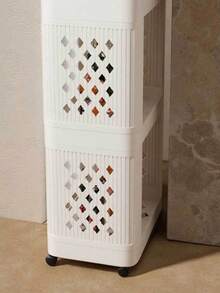 1pc Kitchen Trash Can, Movable Indoor Bathroom Dual-Layer Multifunctional Covered Sanitary Bucket - Multicolor - View 5