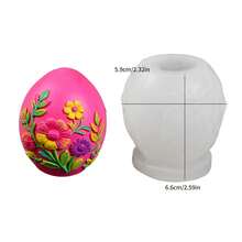 1 Stück Ostereikerze Form mit Relief Schmetterling, Klee, Henne Muster, Ei Gips Harz Kunsthandwerk Ornamente für Ostern Dekorationen und kreative handgemachte Geschenke