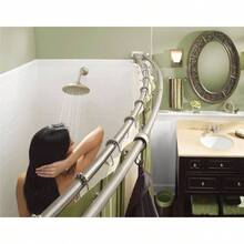 SR2201BN - Anillos para cortina de ducha de nquel cepillado con ganchos dobles para barra de ducha 12 unidades, SR2201BN - Níquel - Ver 6