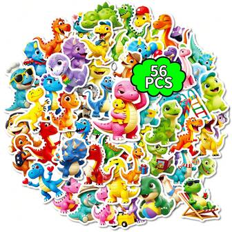50 piezas de pegatinas de vinilo 3D de dinosaurios lindos, tazas, maletas, teléfonos, computadoras, patinetas, guitarras, artículos de bricolaje para familiares y amigos, regalos del Día de San Valentín