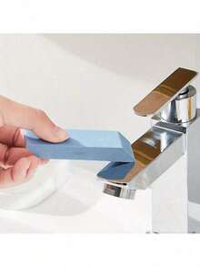 1 Miracle Lime Scale And Rust Removal Device - Advanced Rubber Eraser For Bathroom Glass, Kitchen Pot Scale, And Effortless Household Cleaning Tools, Suitable For Stainless Steel Faucets And Stoves, Battery Free, Manual Scrubbing Pad Can Be Used To Remove Stains And Scale