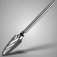 1 mũi khoan móng tay bằng cacbua - Loại bỏ gel cứng Acrylic nhanh chóng và an toàn, Bộ mũi khoan vonfram hình nón chuyên nghiệp, giũa móng tay Acrylic cho làm móng tay, móng chân, làm sạch biểu bì - màu đen - Xem 6