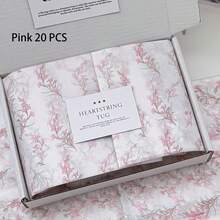 10/20 张紫色粉色风铃草图案花卉薄纸，春季花卉包装纸，轻薄礼品包装纸，适用于婚礼、生日、情人节、母亲节、迎婴派对和聚会装饰（粉色/紫色可选） - 彩色 - 查看 13