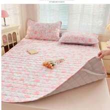 Colcha capitonada doble vista con fundas para almohada - Seductoras flores rosas - Ver 5