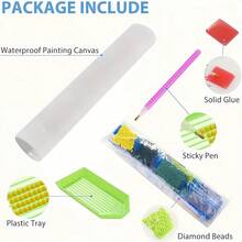 1pc 5D Diamond Painting Kit - "Flower-Laden Street: Gentle Poetic Lines Emerging From The Fireworks" - Large Size Full Diamond Art DIY Diamond Painting Set, Frameless Mosaic Full Round Acrylic Diamond Art DIY Diamond Painting Set, Ideal Home Decor Gift For Home And Office Desk - Multicolor - View 7