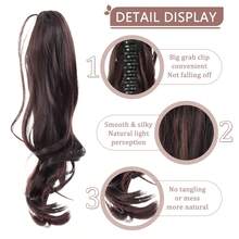 Autumn Winter Braided Curly Claw Clip Wig - High Ponytail Friendly, Easy Daily Wear - Multicolor - View 6