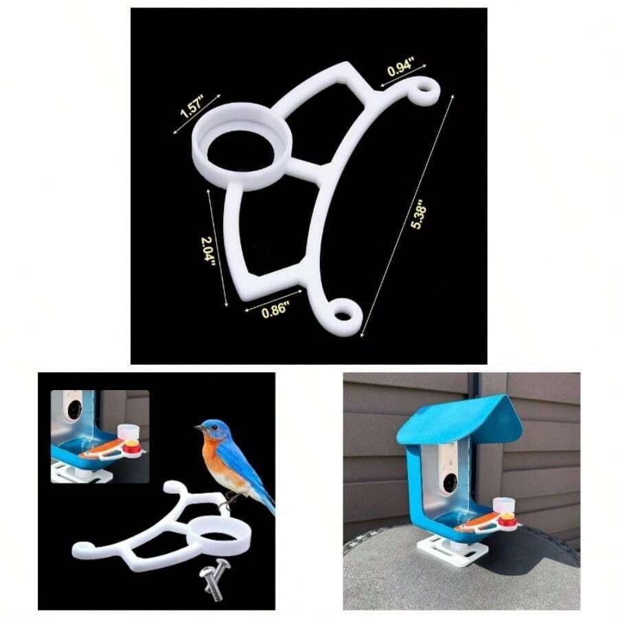 Perch Compatible With Bird Buddy, Wider Extension Perch Add - Ons, Bird Lover White - White - View 1