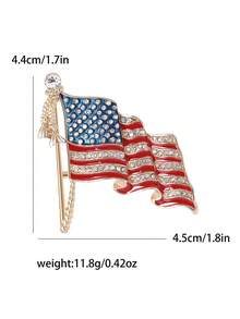 Broches de Lujo Bandera Americana, Halcón y Dama Libertad - Pines de Elementos de EE. UU. para Mujeres Unisex Accesorios de Banquete/ Regalos de Insignias para Fiestas de Amigos - elementos americanos - Ver 7