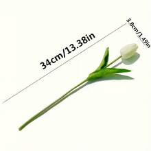 1/6/11/16PCS Artificial Tulips Flowers 33.02 Cm White Real Touch Arrangement For Home, Kitchen, Room, Office, Party, Wedding Decor Gift, Suitable For Valentine's Day, Mother's Day, Father's Day, Graduation - Multicolor - View 6