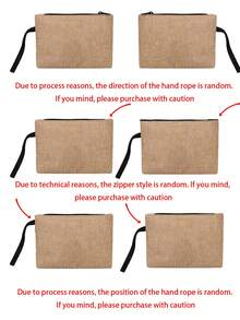 奔马印花亚麻手提包套装，简约大容量单肩包配便携式化妆包，休闲收纳手提包，多功能购物袋，个性化礼品袋或午餐袋 - 全新设计 - 彩色 - 查看 10