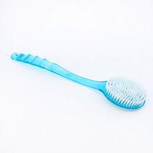 1支超长柄去角质刷，适用于背部去角质（14.37英寸），淋浴刷，柔软刷毛，防滑手柄，适合难以触及的部位、足部和肩部，水疗、老年护理和沐浴配件，居家浴室必备（浅蓝色，夏日清新） - 彩色 - 查看 12