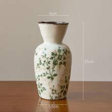 Ice Cracked Vase Retro Cracked Glazed Ceramic Vases With Floral Patterns For Outdoor Garden Decoration Used For Home Decoration Flower Arrangement Decorative Accessories - Multicolor - View 13