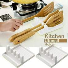 1pc/2pcs PP Spoon Rest, Soup Spoon Holder, Spoon Pad, Shared Spoon Holder, Heat Insulation Mat, Kitchen Tool - Multicolor - View 5