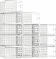 12/24pcs Thick Transparent Plastic Shoe Boxes With Lids, Space-Saving Sneaker Storage Container, Suitable For Entryway Closet Dormitories Organizer, Sturdy For Home Use - White-12Pcs - View 9