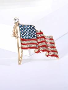 Broches de Lujo Bandera Americana, Halcón y Dama Libertad - Pines de Elementos de EE. UU. para Mujeres Unisex Accesorios de Banquete/ Regalos de Insignias para Fiestas de Amigos - elementos americanos - Ver 15