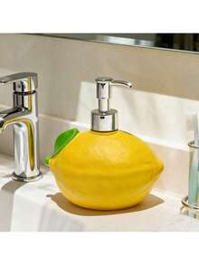 1pc Creative Lemon Shaped Pump Bottle, Suitable For Bathroom Shampoo, Body Wash, Hand Soap Refill Bottle, Home Decor, Surprise Gift For Friends - Multicolor - View 5