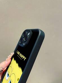 SpongeBob SquarePants 1个时尚创意趣味海绵宝宝字母标语彩绘图案防震手机壳，适用于三星/苹果17/16/15/14/13/12/11 Pro Max/12 Pro/14 Plus及其他型号 - 彩色 - 查看 7