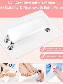 TOEDO Pillow-Shaped Ultra-Fine Fiber Leather Manicure Hand Cushion, Removable And Washable, Lightweight And Luxurious, Specially Designed For Manicure - Multicolor - View 8