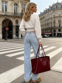 2025 Pull tricoté à nouer pour l'automne/l'hiver, blanc, indispensable pour les femmes à la maison, pour le trajet, les rendez-vous, les voyages, convient à diverses occasions, gris clair