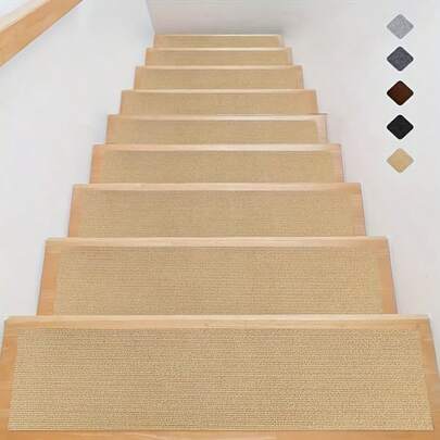 70 x 22 cm Bandes antidérapantes pour marches d'escalier, tapis d'escalier intérieur autoadhésifs, coussinets doux convenant aux personnes âgées et aux animaux de compagnie, tapis d'escalier antidérapants, tapis d'escalier intérieur autoadhésifs pour marches en bois, marches de haute qualité, dos adhésif réutilisable, convient aux animaux de compagnie et aux personnes âgées, lavable - tapis d'escalier, décorations de maison durables et élégantes