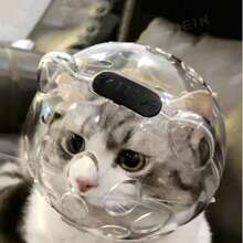 Cat Anti-Lick Anti-Scratch Anti-Bite Helmet, Breathable Cat Suit, Suitable For Bathing And Nail Trimming, Pet Cat Headgear, Cat Anti-Bite Space Helmet