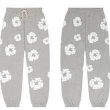 Denim Tears 'Sweatpants 'The Cotton Wreath' Pants Graphic And Drawstring For Unisex Adult - SOLE SERIOUSS, Women's Casual Drawstring With Modern Men Breathable Technology, Versatile Street Style Joggers Suitable For Streetwear, Casual Daily Wear, Weekend Outings, Music Festivals, Social Gatherings And More, Making It A Great Gift For Boyfriends Or Husbands.Sweatpants Sweats Wide For Men Sweat Pants Baggy Sweatpants - 查看 3