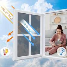 One-Way Mirror Window Film: Mirror Reflective Window Film, Privacy, Heat Insulation, UV Protection, Anti-Glare, Safety Window Film, Sun Blocking Window Film, Suitable For Home, Office (Silver-Silver) - Silver - View 4