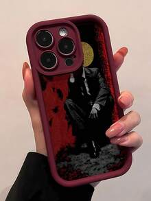 Estuche para teléfono con patrón de hombre misterioso fumando fondo rojo y negro compatible con estuches para teléfonos  estuches para teléfonos OPPO estuches para teléfonos vivo estuches para teléfonos Redmi estuches para teléfonos  estuches para teléfonos Honor estuches para teléfonos   17  16 Pro Max  15 Pro Max  13 y  12 Hecho de material de TPU que brinda protección contra caídas Es un regalo para familiares, amigos, seres queridos, novios / novias y regalos de Navidadfunda de ,  funda de  16, Navidad,  fundas de , funda de  15,  17 Pro Max, fundas para , funda de  16 Plus, regalos de Navidad, funda de  13, funda de teléfono de Navidad, funda de  16 Pro, funda de teléfono  15, funda de teléfono  13, funda de  15 - Rojo - Ver 1