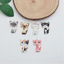 10Pcs Mix Enamel Cat Charms Cute Kitten Pet Cat Pendants For Jewelry Making DIY Handmade Necklace Earrings Accessories Supplies - Multicolor - View 1
