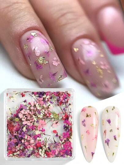 1 Box Of 3D Nail Art Decoration With A Fresh And Light Color Mix For DIY Nail Decoration