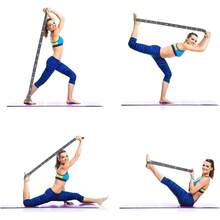 - Banda elstica para yoga y estiramiento - Correa de bucle mltiple 115 - Resistente y ajustable, sin manijas - Mejora flexibilidad, equilibrio y alineacin corporal - Gris - Ver 5