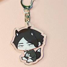 BOOMCOMIC 1个/4个可爱排球人物亚克力钥匙扣 - 日向翔阳、影山飞雄、月岛萤、山口忠，男女通用背包挂件，适用于背包、钥匙、汽车装饰、粉丝礼物，Y2K时尚，耐用轻便，色彩鲜艳，双面印刷，高清材质，创意配饰 - 彩色 - 查看 12