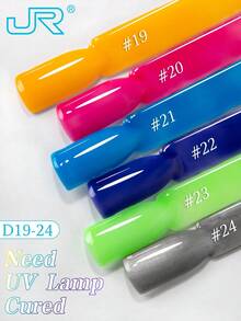 JR 6件套16毫升凝胶指甲油套装，包含猫眼红、粉色、裸色凝胶指甲油，UV/LED可卸指甲油，居家DIY礼品 - 彩色 - 查看 4