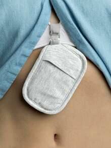 Fashion Invisible Bra Wallet - Hidden Card Slots, Multi-Color Options, Skin-Friendly Soft, Adjustable, Silver Magnetic, With Snap Button To Prevent Items From Falling, Lightweight & Breathable, No Foreign Body Sensation, Suitable As A Small Gift Or Holiday Gift - Multicolor - View 1