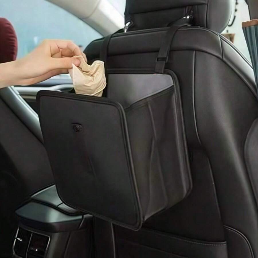 可折叠车载垃圾桶，悬挂式防水防漏，大容量储物箱，适用于轿车、卡车、SUV 等车型 - 彩色 - 查看 1