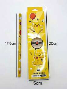 12Pcs/Set Pokemon Pikachu Pencil Anime Figure Cartoon Pencil Kawaii Student Stationery Birthday Xmas Gifts - Multicolor - View 3