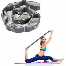 - Banda elstica para yoga y estiramiento - Correa de bucle mltiple 115 - Resistente y ajustable, sin manijas - Mejora flexibilidad, equilibrio y alineacin corporal - Gris - Ver 2