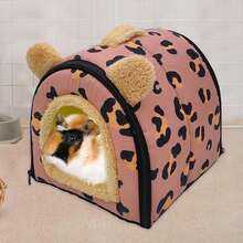 Genérico Cama para Hámster - Fundaíble Suave para Jaula,Accesorios para Animales Pequeños para Dormir Jugar Esconderse en Interiores y Exteriores para Hábitat Corral Hogar - Rojo - Ver 3