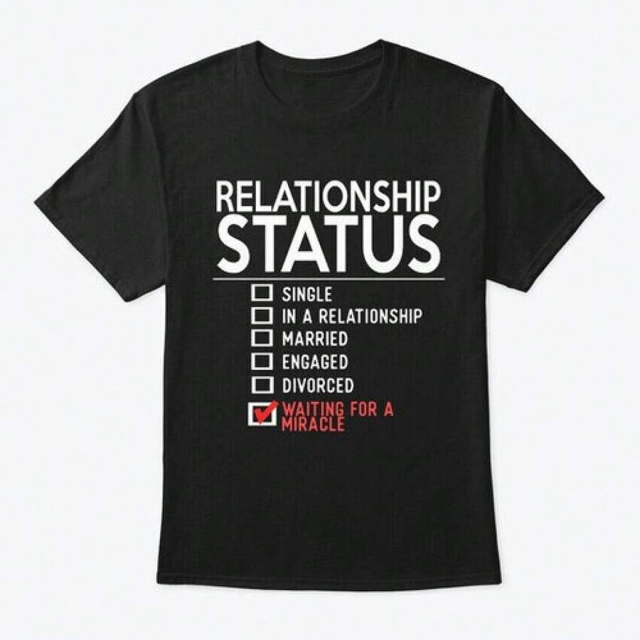 Relationship Status T-Shirt, Made In The USA. Sizes S To 5XL - 白色 - 查看 1