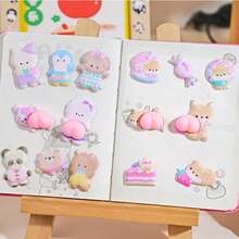 3D可爱DIY贴纸，3D卡通场景贴纸可重复使用，趣味DIY剪贴簿、计划本、日记本、笔记本、笔记本电脑、手机壳贴纸，成人浮雕消磨时间贴纸 - 彩色 - 查看 5