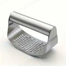 1 st vitlökspress i rostfritt stål, manuell vitlökspress köksredskap - vitlökspress i rostfritt stål - 1 st vitlökskvarn, vitlökskvarn i silver - diskmaskin köksredskap, kökstillbehör - Silver - Visa 4