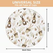 6 قطع من أغصان الأوكالبتوس وأكواب بيض عيد الفصح، ذات ظهر مطاطي مانع للانزلاق، ديكور طاولة المطبخ الربيعي، مناسبة للاستخدام الداخلي والخارجي في ديكور المنزل، بقطر 4 بوصات