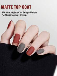GELPOLISH 3pcs Gel Base Coat, Glossy Top Coat, Matte Top Coat Set, Suitable For Gel Nail Polish, No Wipe, Matte And Glossy Finish, Long-Lasting High Shine And Matte Effect, DIY At Home, Requires UV/LED Lamp - 無色 - 查看 6