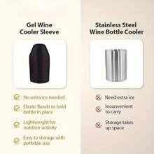 1 Stück Weinflaschen-Isolierhülle - Einstellbare Kühltasche passend für Standardflaschen, strapazierfähiges Nylonmaterial mit Farbverlauf-Muster an Oberteil und Kragen, wiederverwendbare Thermotasche zum Kühlen oder Warmhalten von Wein, geeignet für Partys, Picknicks, Outdoor - Verschiedenfarbig - Übersicht 8