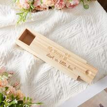 1pc Handmade Wooden Storage Box, Jewelry And Cosmetic Organizer, Desktop Accessory, Keepsake Box, Ample Storage Space, Ideal For Home Organization. Wooden Storage Box, Versatile Desktop Organizer For Jewelry And Cosmetics, With Secure Lid (Raffia Paper Not Included)