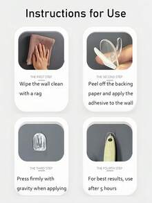 亚克力透明挂钩，可用于悬挂钥匙、毛巾、衣物等小物件。强力塑料粘钩，无需钻孔，小巧的牛角形挂钩，不伤墙面，适用于浴室、厨房、卧室、公寓、办公室等场所。男女皆宜，浴室装饰及配件，家居装饰。 - 白色 - 查看 7