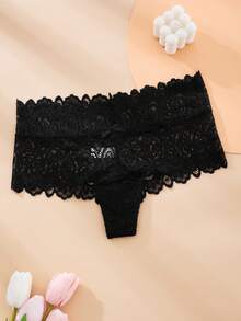 10 chiếc quần lót nữ dệt kim jacquard khoét ren thoải mái, màu Sweet - Nhiều màu - Xem 10