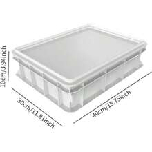 Dough Proofing Box Pizza Dough Containers With Lid For Kitchen Fridge Bakery Bread Pizza Crust 30x40x10cm - 白色 - 查看 3